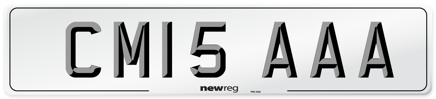 CM15 AAA Number Plate from New Reg